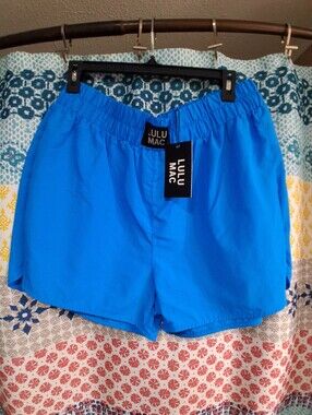 Lulu Mac Women's Elastic Waist Bright Blue Shorts